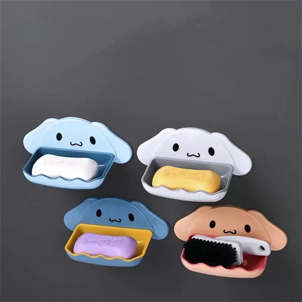 Cute Puppy Soap Box, Cartoon Soap Box Shelf, Wall-Mounted Punch-Free Soap Box, Double Layer Drain Soap Organizer, Kitchen Bathroom Soap Holder Cute Puppy Soap Box, Cartoon Soap Box Shelf, Wall-Mounted Punch-Free Soap Box, Double Layer Drain Soap Organizer, Kitchen Bathroom Soap Holder